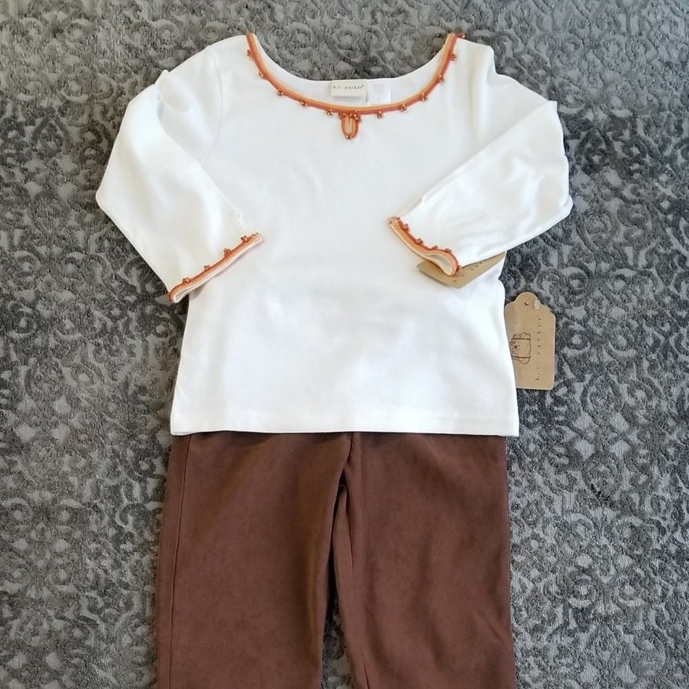 KC Parker Outfit with Flair pants and cream top 8